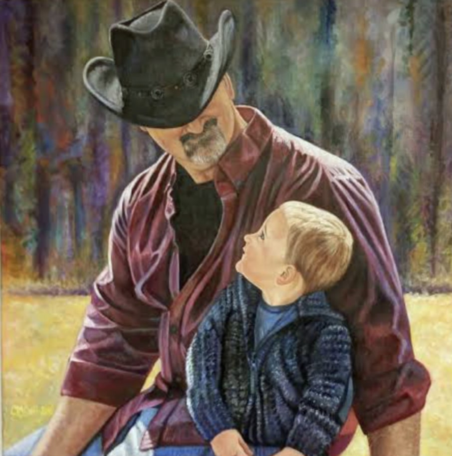 Cora Smith Painting, Father and Son