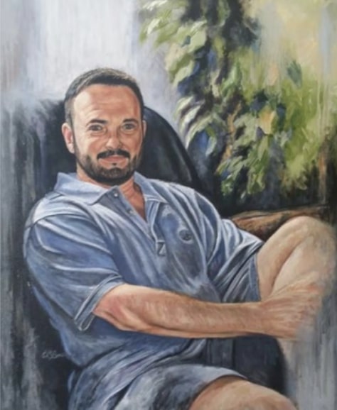 Portrait of Perry Winkler, Painted by Cora Smtih